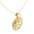 Floret Pattern Layering Pendant with Round Moissanite Diamond - View 7
