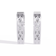Channel Moissanite Diamond Princess Cut Huggie Hoop Earrings - View 9
