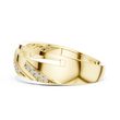 Round Cut Lab Grown Diamond Men's Unique Architectural Bypass Engagement Ring - View 10