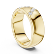 Round Cut Lab Grown Diamond Men's Swirl Channel Set Heavy Statement Ring - View 10