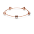 Floral Round Moissanite Diamond Open Cuff Bangle Bracelet for Women - View 2