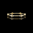 Floral Round Lab Diamond Openable Bangle Flower Cluster Bracelets for Women