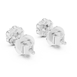 Noble Floral Cluster Round Cut Moissanite Diamond Stud Earrings - View 9