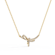 Bow Style Pave Lab Grown Diamond Knot Necklace - View 2