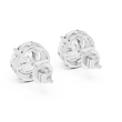 Round Cut Moissanite Diamond Floating Halo Stud Earring - View 9