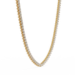 Round Cut Lab Grown Diamond V Shape Tennis Necklace - View 4