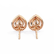 Luxury Moissanite Created Pear Shaped Halo Stud Earrings Perfect for Special Occasions - View 9