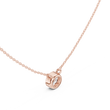 Round Lab Grown Diamond Solitaire Pendant with Center Bezel Setting - View 5