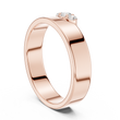Round Cut Moissanite Diamond Men's Unique Geometric Anniversary Ring - View 5