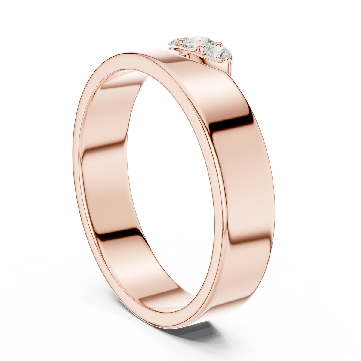 Round Cut Moissanite Diamond Men's Unique Geometric Anniversary Ring - View 5