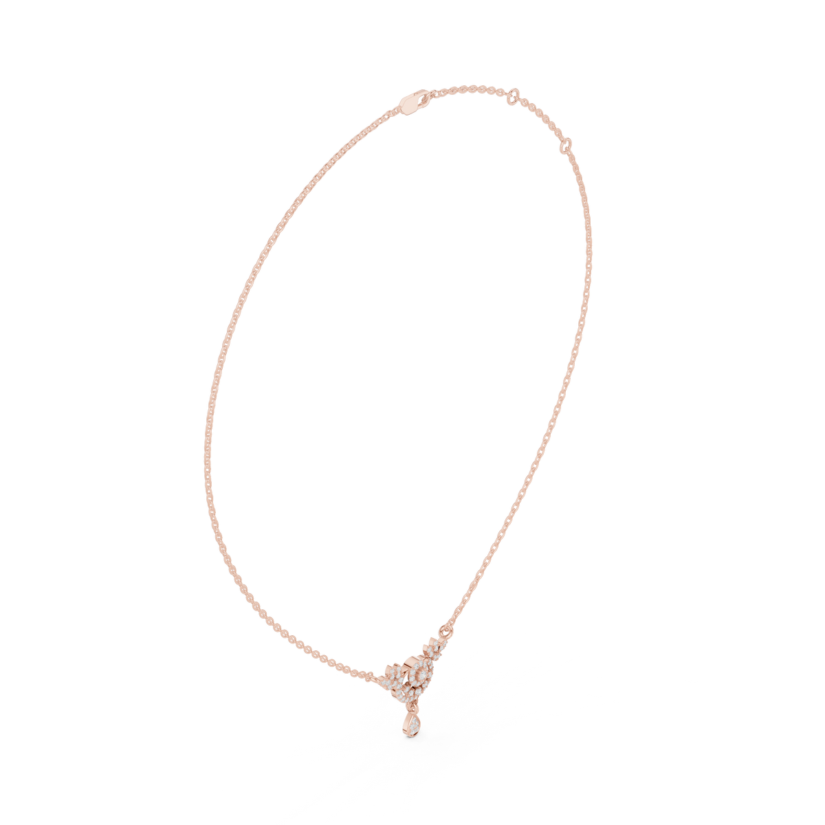 Symmetrical Half Circle Statement Charm Featuring Round Lab Grown Diamond - View 11