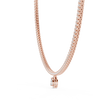 Pear Moissanite Diamond Drop Tennis Necklace with Halo Pendant - View 4