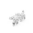 Signature Round Moissanite Diamond Winged Swirl Stud Earrings - View 4