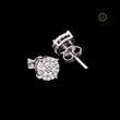 Premium Moissanite Round Multi Stone Cluster Stud Earrings with Exceptional Radiance - View 3