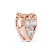 Heart Shape Pendant with Round Three Stone Cluster Lab Grown Diamond - View 5