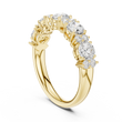 Timeless Round Lab Diamond Half Eternity Wedding Band - View 10