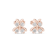 Artfully Sculpted Butterfly Design Featuring Brilliant Round Moissanite Diamond Earring - View 2