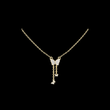 Butterfly Dangle Pendant with Pave Round Moissanite Diamond