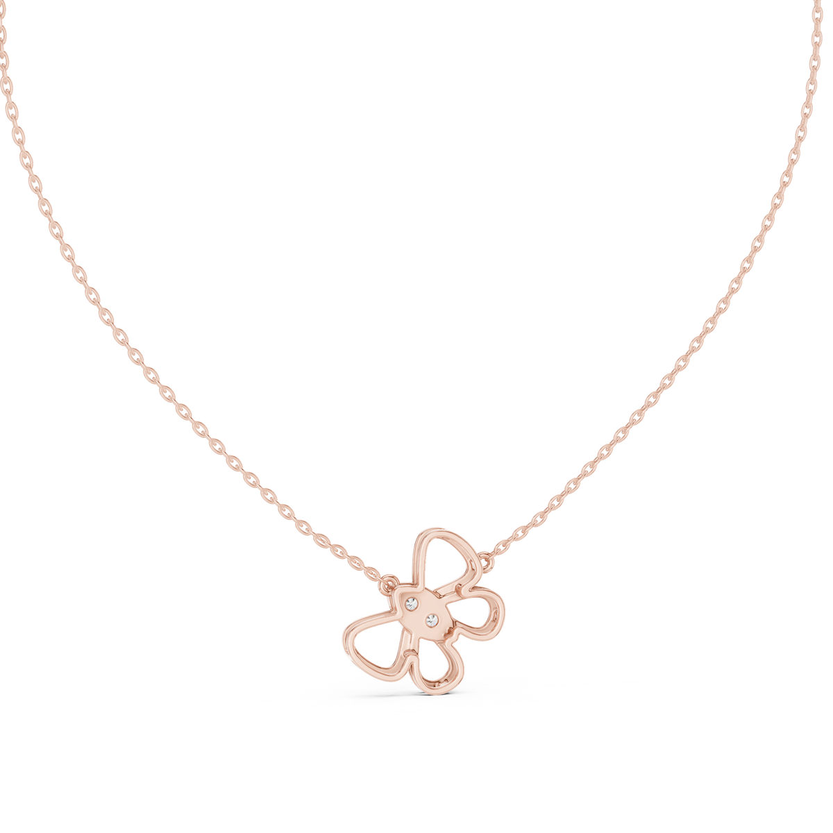 Openwork Butterfly Pendant with Round Cut Moissanite Diamond - View 8