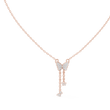Butterfly Dangle Pendant with Pave Round Lab Grown Diamond - View 2