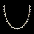 Round Cut Lab Grown Diamond Station Tennis Necklace