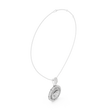 Greek Key Pattern Statement Charm Featuring Round Moissanite Diamond - View 12