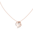 Abstract Swirl Petal Layering Pendant with Round Lab Grown Diamond - View 2