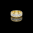Round Cut Lab Grown Diamond Men's Heavy Gold Classic Wedding Ring