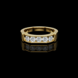 Round Cut Lab Grown Diamond Men's Gold Channel Set Anniversary Band