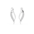 Serenova Curve Round Moissanite Diamond Stud Earrings with Fluid Open Arc Design - View 3