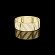 Round Cut Moissanite Diamond Men's Wide Diagonal Channel Set Band