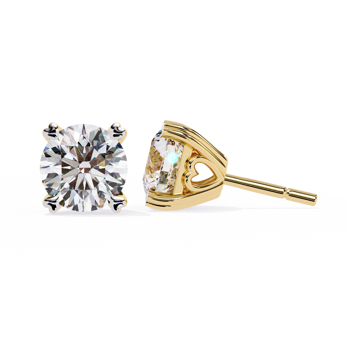 Chic & Modern Lab Grown Diamond Stud Earring for the Fine Forward - View 2