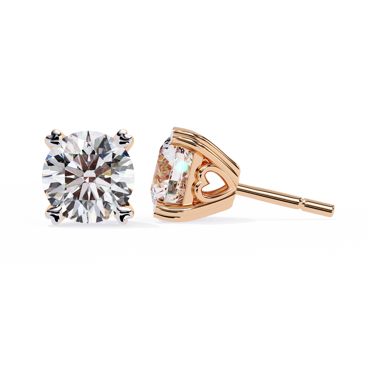 Chic & Modern Lab Grown Diamond Stud Earring for the Fine Forward - View 4