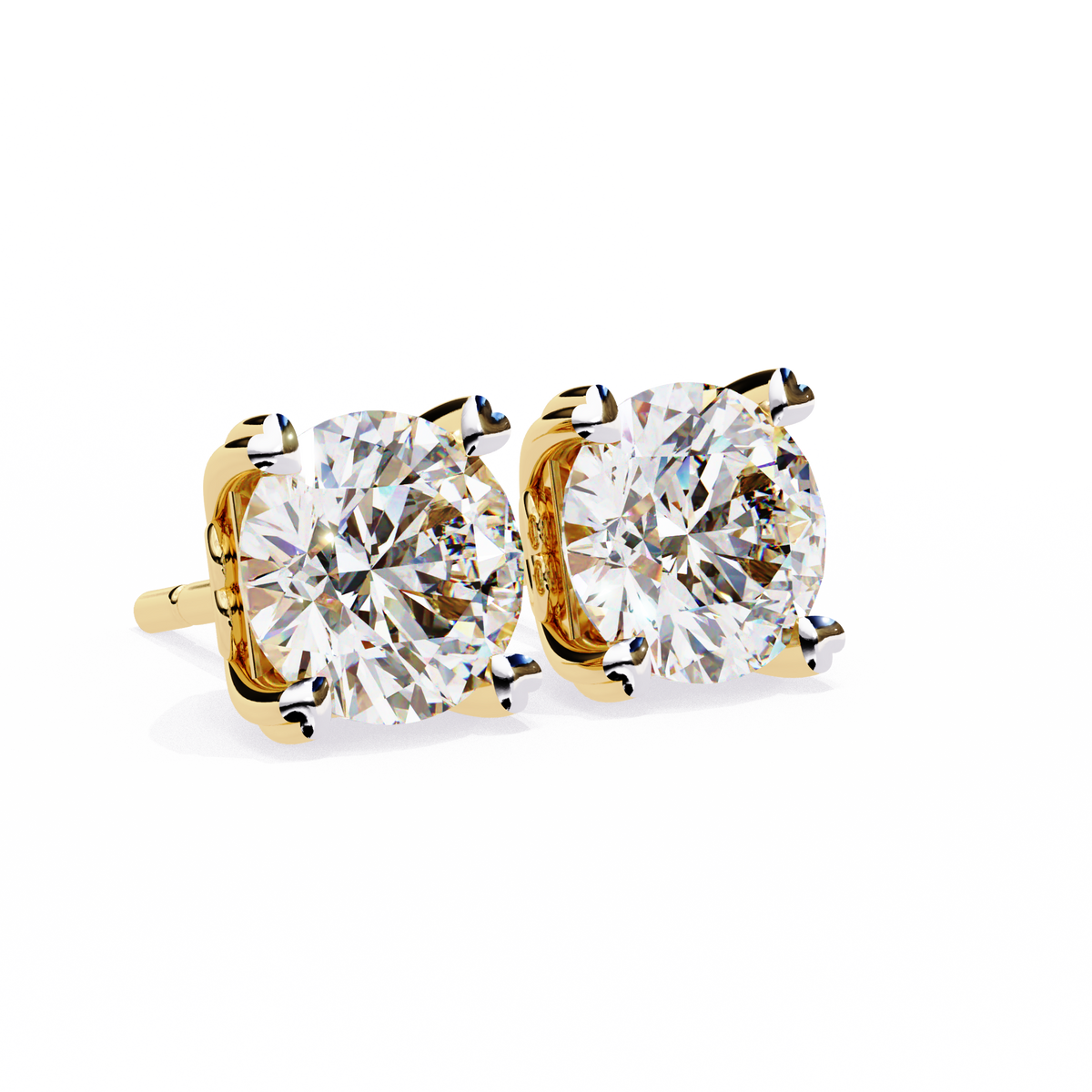 Chic & Modern Lab Grown Diamond Stud Earring for the Fine Forward - View 5