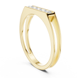 Round Cut Lab Grown Diamond Men's Five Stone Channel Set Wedding Band - View 5