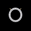 Round Cut Moissanite Diamond Open Circle Halo Pendant