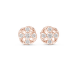 Celestial Swirl Round Moissanite Diamond Cluster Stud Earrings with Radiant Circular Brilliance - View 2