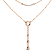 Double Layered Circle Drop Lab Grown Diamond Necklace - View 5