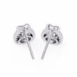 Teardrop Inspired Round Lab Diamond Earrings with Pave Accents - View 9