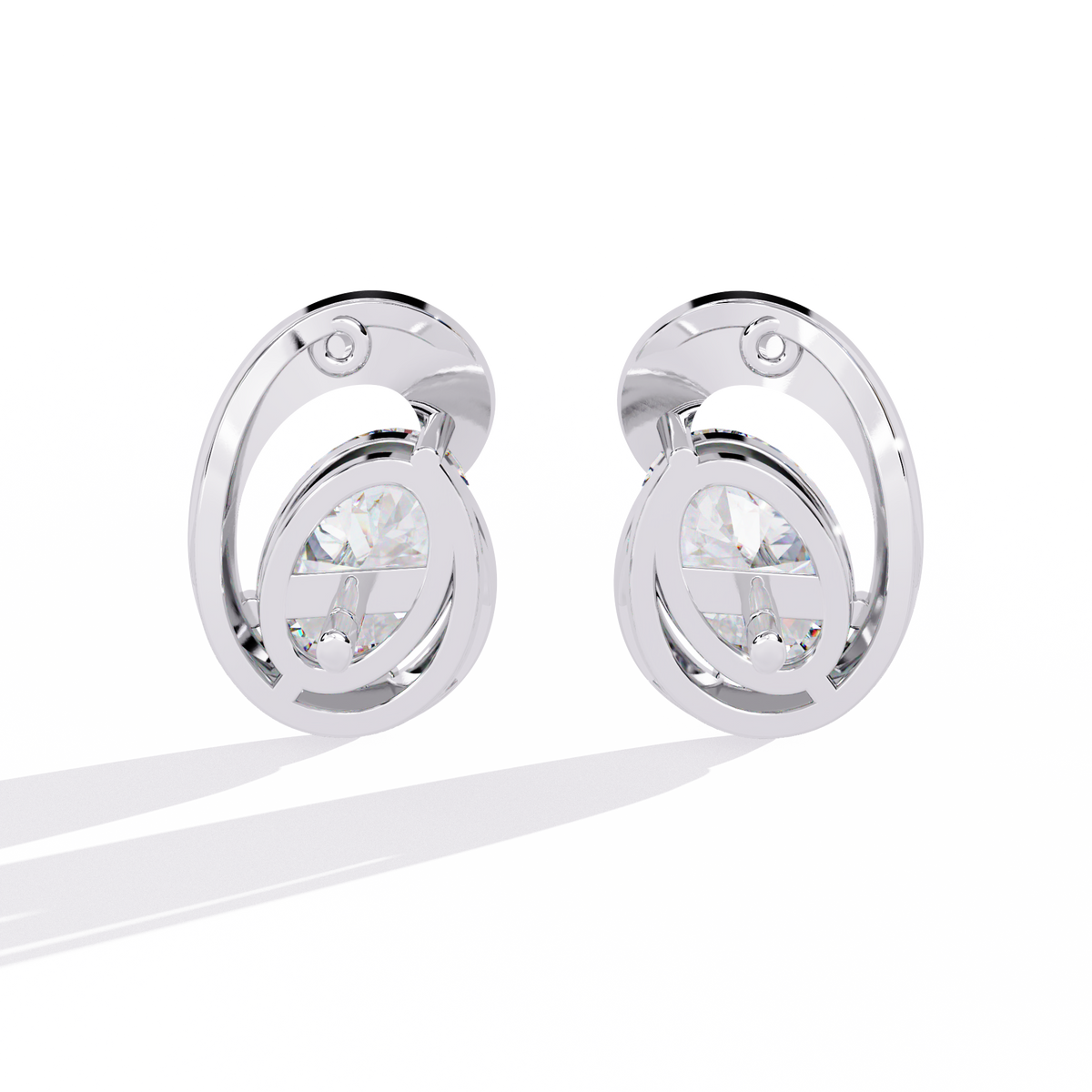Stunning Oval Cut Moissanite Diamond Stud Earrings for Every Occasion - View 9