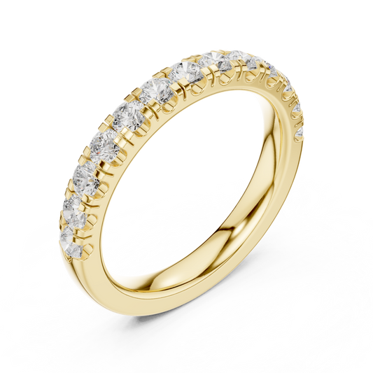 Stackable Round Lab Diamond Wedding Band - View 2