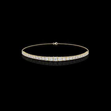 Single Classic Row Round Moissanite Diamond Tennis Bracelet