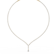 Pear Lab Grown Diamond V Drop Tennis Necklace - View 8