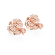 Daisy Floral Stud Earrings with Round Brilliant Lab Diamonds - View 9