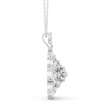 Filigree Open Work Round Lab Grown Pendant Necklace - View 6