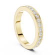 Round Cut Moissanite Diamond Men's Single Row Channel Set Ring - View 5