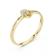 Vintage Round Lab Diamond Cluster Delicate Ring - View 2