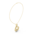 Abstract Swirl Circle Lab Grown Pendant with Pave Accents - View 7
