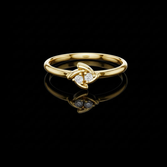 Minimalist Round Cut Lab Diamond Cluster Promise Ring