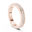 Round Cut Lab Grown Diamond Men's Single Row Channel Set Ring - View 6
